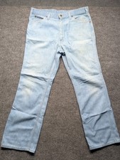 VTG 70's Levi's San Francisco 1850 Jeans Womens Blue Denim Orange Tab 36x30