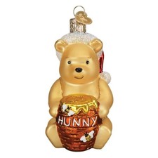 Old World Christmas Blown Glass Ornament for Christmas Tree, Winnie The Pooh