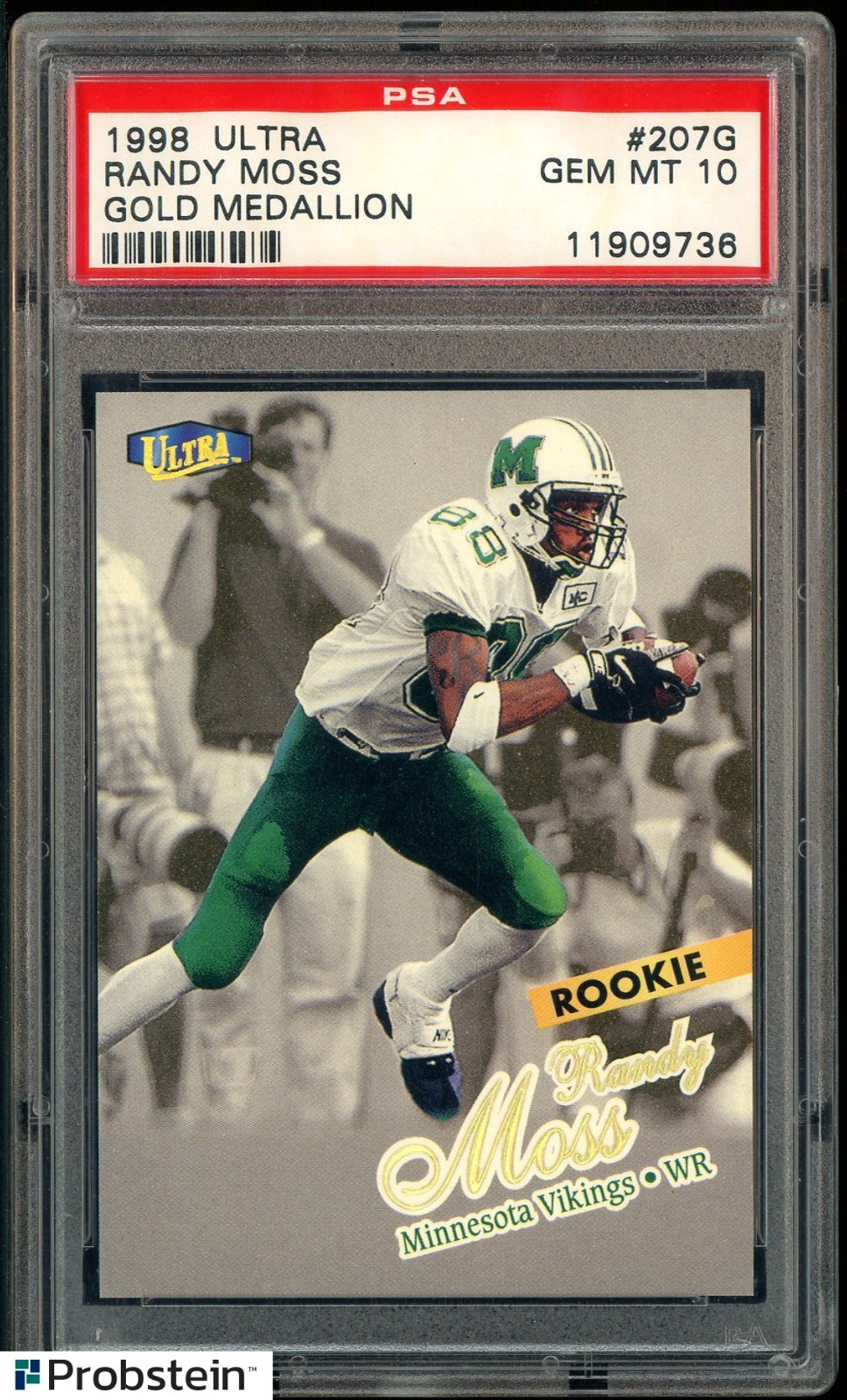 Randy Moss Ultra #207 Gold Medallion