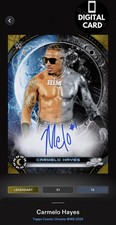DIGITAL TOPPS WWE SLAM LE 50cc CARMELO HAYES - LEGENDARY COSMIC CHROME 26