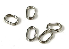 500Pcs Fishing Oval Split Ring Stainles Steel Lure Line Connector Bass 59-108lb