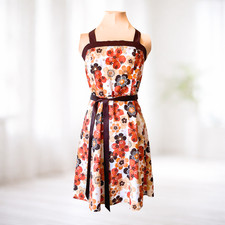 Vintage Y2K Boho Mini Sundress M Floral Cottage Festival Casual Coachella USA