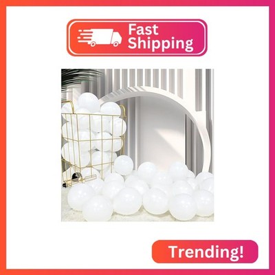 Firomi Small White Balloons 5inch 100 Pack Thicken Latex (with 2 Ribbons)