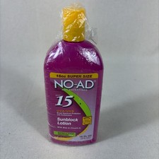 NO-AD SPF 15 Sunscreen Broad Spectrum Lotion Super Value Size 16 Oz New Full 2.19 per gallon