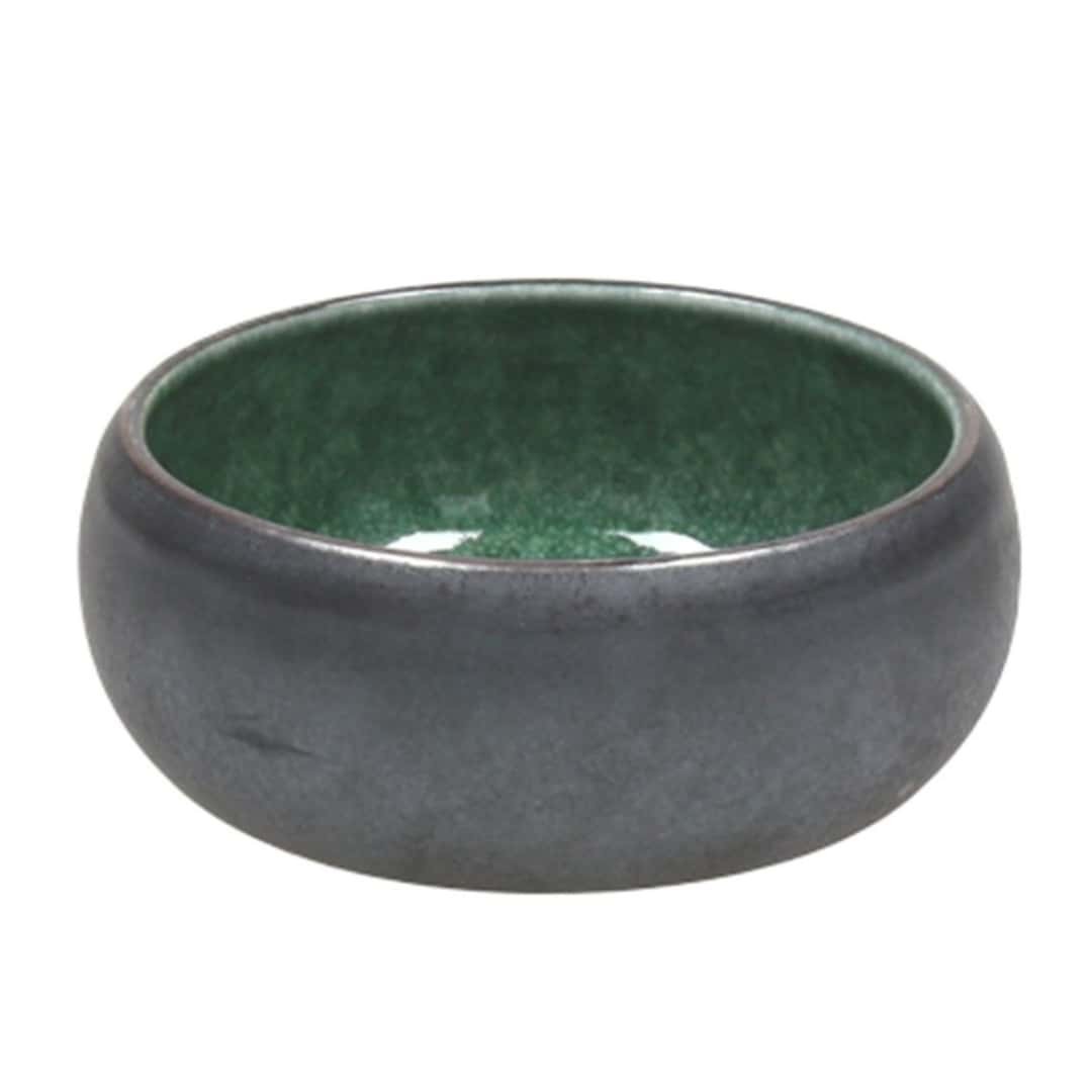 Elipse Stoneware Cup Bronze And Aqua Green Ø 12 Cm - Tognana
