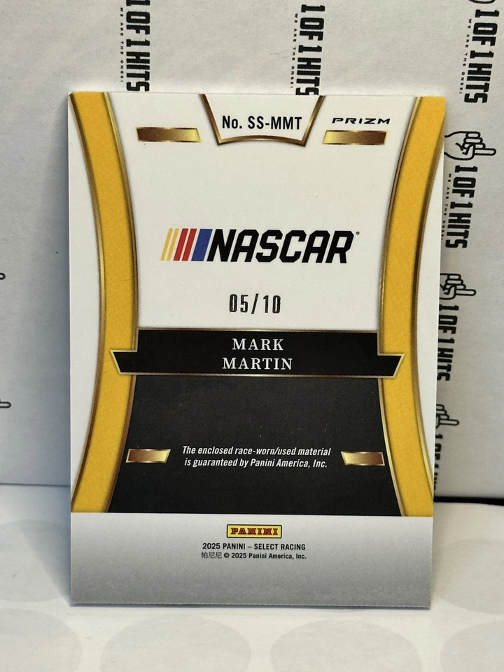 2025 Select Racing Mark Martin Race Used Swatches Gold Prizm 5/10 SSP - Image 2 of 2