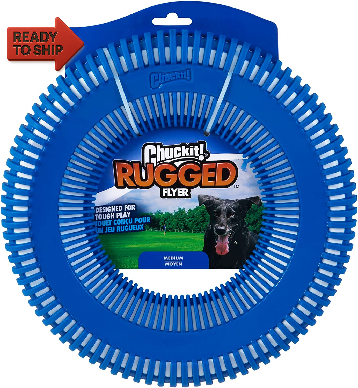 Chuckit! Rugged Flyer Dog Toy, Medium, Assorted Colors