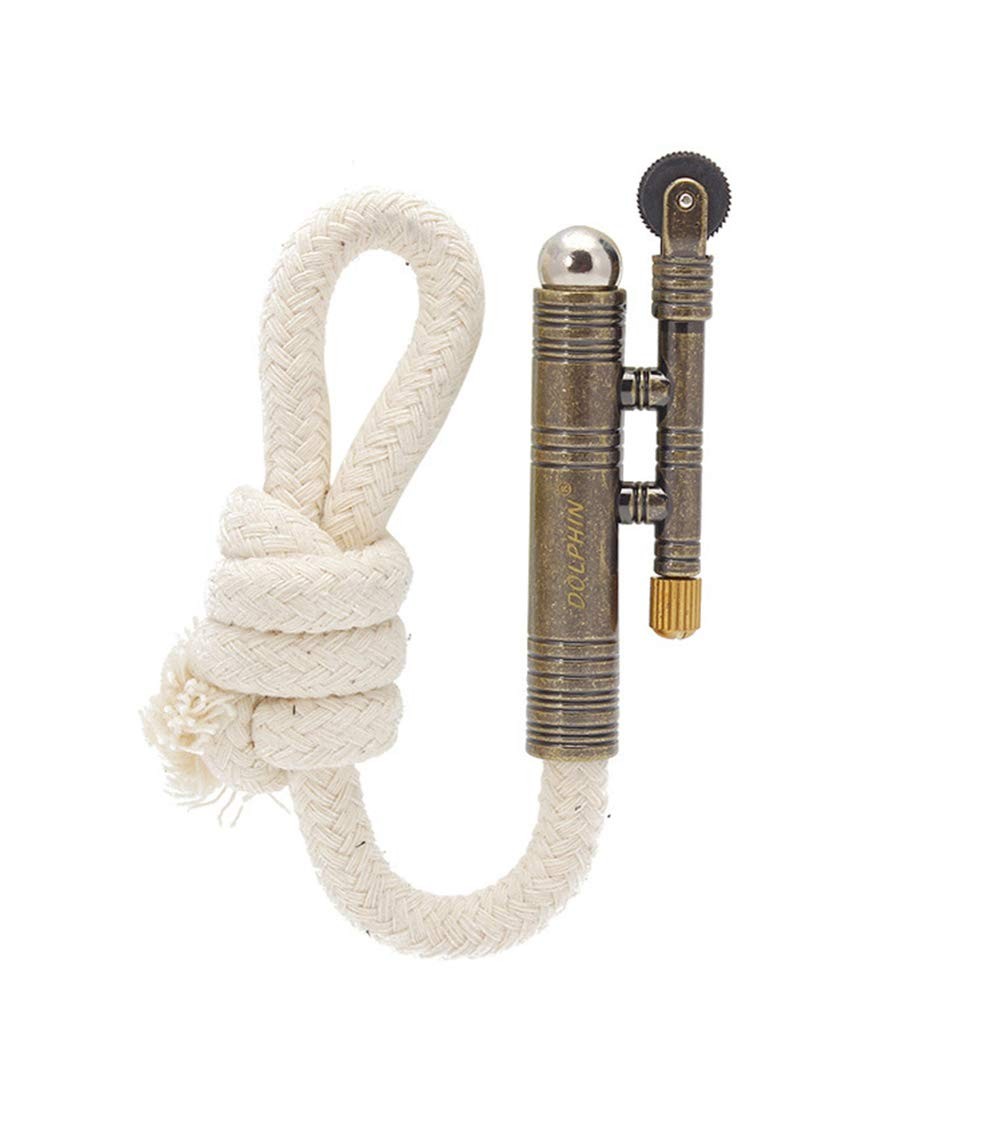 Retro Trench Rattlesnake Rope Velvet Metal Lighter Fire Star