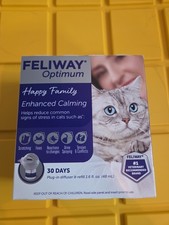 Feliway Optimum Cat Calming Pheromone Plug-in Diffuser 30 Day Kit Expires 2028