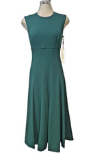 Size 4 NWT Calvin Klein Elegant Women's Fit & Flare Dress Malachite Hunter Green
