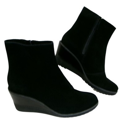 Cole Haan Black Suede Ankle Booties with Side Zipper Cole Haan Black Suede Side Zip Ankle Boots Booties Women main image 4