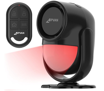 CPVAN Indoor Bewegungsmelder Alarm mit Sirene Funk Infrarot 125dB einstellbar
