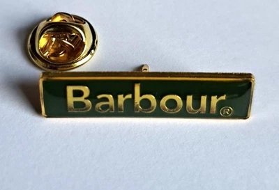 BARBOUR - Classic Pin Badge. Green Enamel. New.