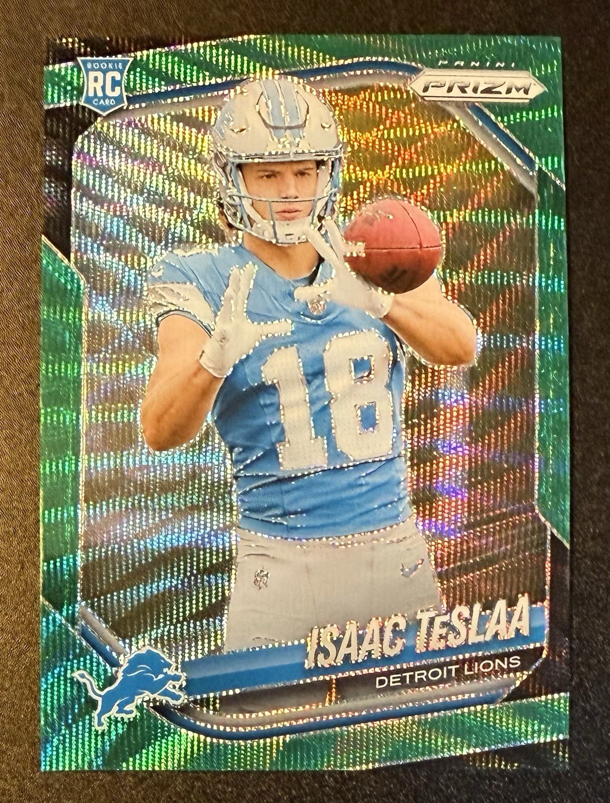 2025 Panini Prizm #316 Isaac TeSlaa Green Wave (UV2)