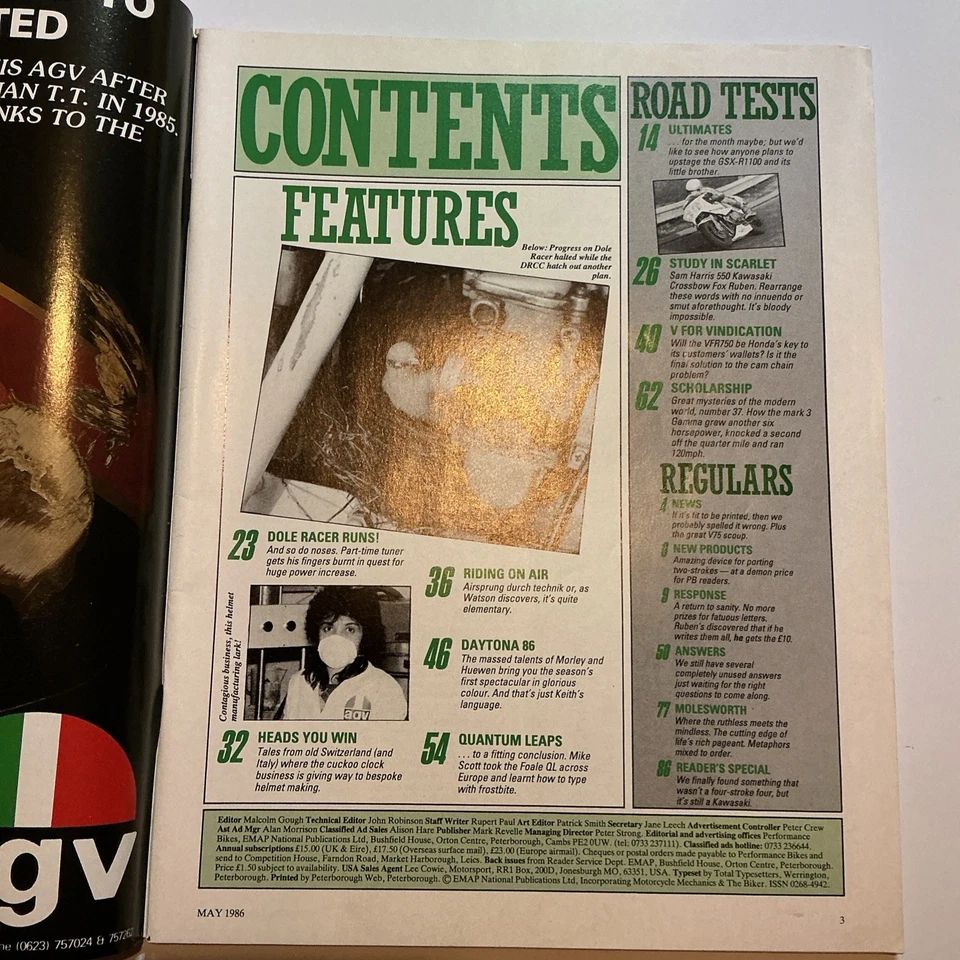 Performance Bikes Magazine - May 1986 - Image 2 of 4