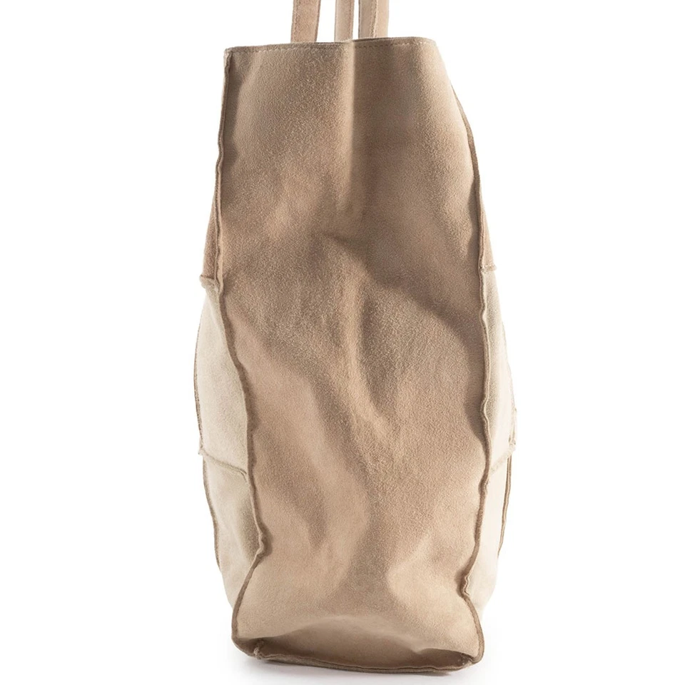 CHANEL лоскутное одеяло замшевая сумка с короткими ручками бежевый коричневый размер A4 женщин подержанный подлинный - Изображение 3 из 4