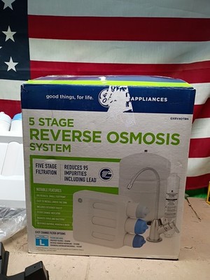 GE Under Sink 5-Stage Reverse Osmosis Water Filtration System GXRV40TBN