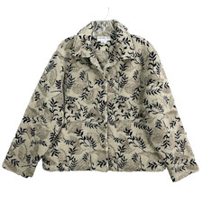 VTG Bedford Fair Jacket Women's Large Sherpa 90s Floral Chic Outdoor Made in USA