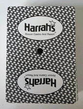 HARRAH'S CASINO Rincon Playing Cards Game Used Black Deck w/Hole by Aristocrat