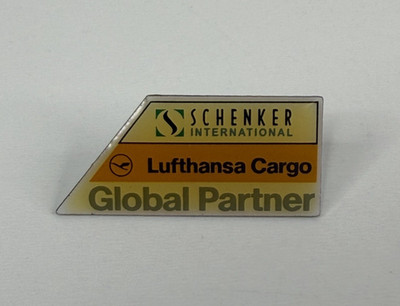 Lufthansa Cargo Schneker International Global Partner Logo Aviation Lapel Pin