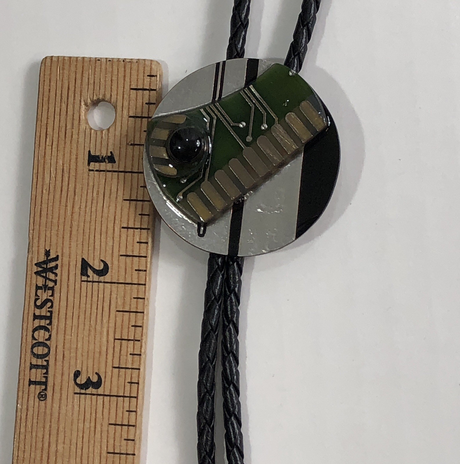 Circuit Board Bolo Tie Adjustable Slide Marion C. Martinez Artisan - NWT