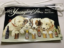 Vintage Yuengling BEER Dog STRING PENNANT BANNER 15 flags Man Cave Brewing