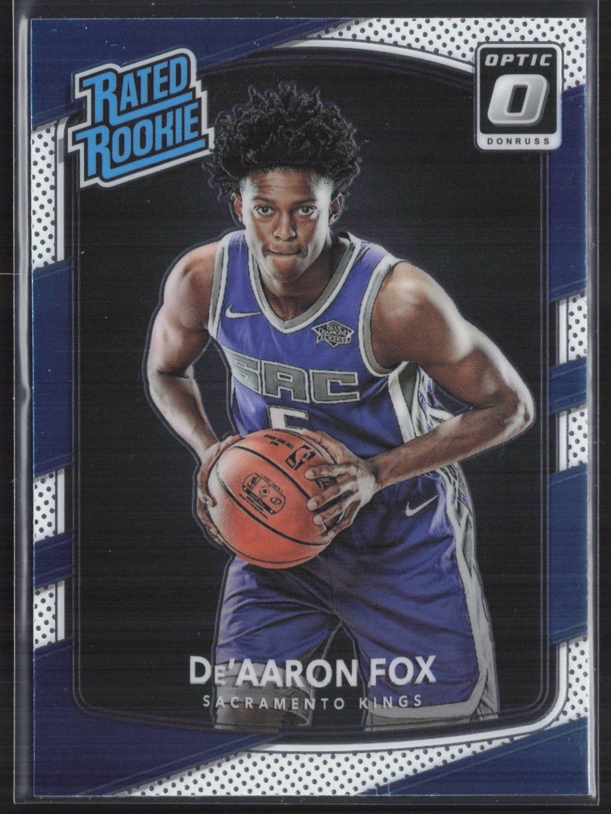 2017-18 PANINI DONRUSS OPTIC DE'AARON FOX #196 ROOKIE RC SACRAMENTO KINGS SPURS