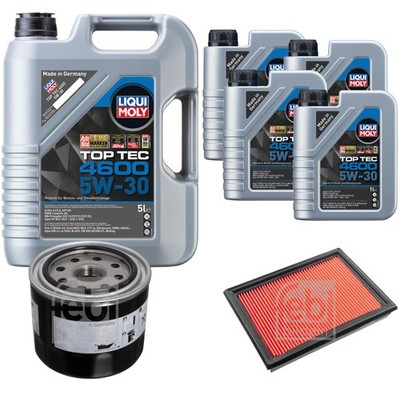 FEBI BILSTEIN Inspektionspaket 9L Liqui Moly Top Tec 4600 5W-30 für Nissan