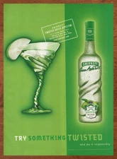 2002 Smirnoff Green Apple Twist Vintage Print Ad/Poster Man Cave Bar Wall Art