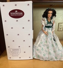 Franklin Mint Gone with the Wind Scarlett O'Hara Doll Vinyl, BBQ Dress