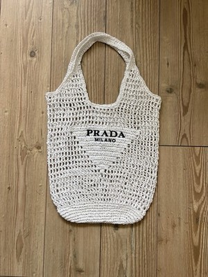 Prada Raffia Tote Bag