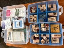 Huge Lot Stampin Up Stamp Sets ,Materials,Storage Case  extras....See Photos 