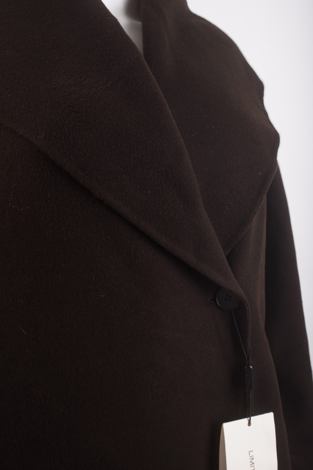 Massimo Dutti Limited Edition Womans Long Wool Coat Size M Brown 6468/555 NWT image 3