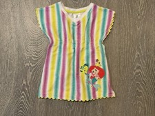 Disney Little Mermaid Girls Cover Up Size 18-24 Rainbow Colors