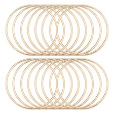 16Pcs Dream Catcher Rings 3.1" Metal Hoops for Hanging Crafts DIY Gold 2.9"
