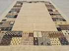 Rare Hand knotted Vintage Gabbah Gabbeh Pictorial Wool Area Rug 8 x 6 Ft — photo 4