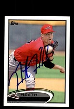 Signed Baseball Card Auto Heath Hembree 2012 Topps Pro Debut #144