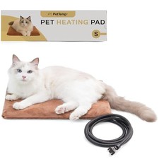 Pet Heating Pad for Cats Dogs Indoor Sheltered Small: 16" x 13" x 1.3" Brown