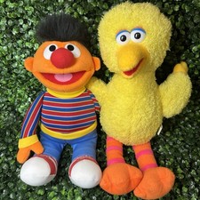 Sesame Street Ernie Big Bird Plush Lot of 2 Stuffed Animals 2013 Sesame Workshop