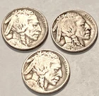 Three  (3) 1925 S  Buffalo Nickel s MIXED GRADES NO RESERVE  *J1880