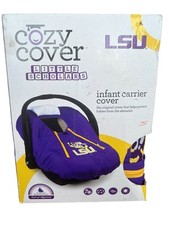 Open Box Cozy Cover Lined LSU Tigers Infant Car Seat Carrier Cover NCAA New