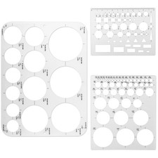 3pcs Circle Stencils for Drawing, 3 Sizes Round Circle Templates for Crafts T...