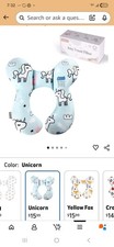 NEW Kakiblin unicorn baby travel pillow