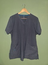 Carhartt XL Scrub Top Womens Unisex Navy Blue V Neck Medical Nursing NWOT