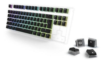 Urage PBT Pudding Keycap Tastatur (Schwarz, Durchscheinend)