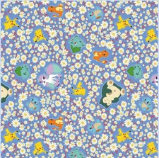 Pocket Monster Pokemon Pikachu Ponyta Fabric made in Korea by the Half Yard