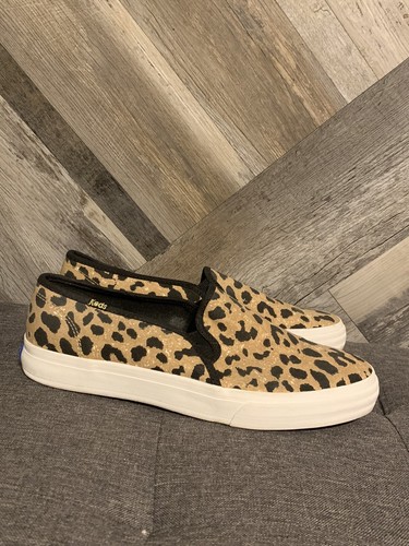 keds double decker leopard slip on