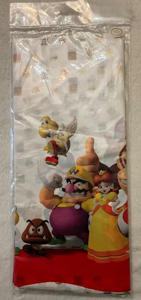 Super Mario Brothers Plastic TableCover Birthday Decoration Party 54” X 96” - Image 2 of 2