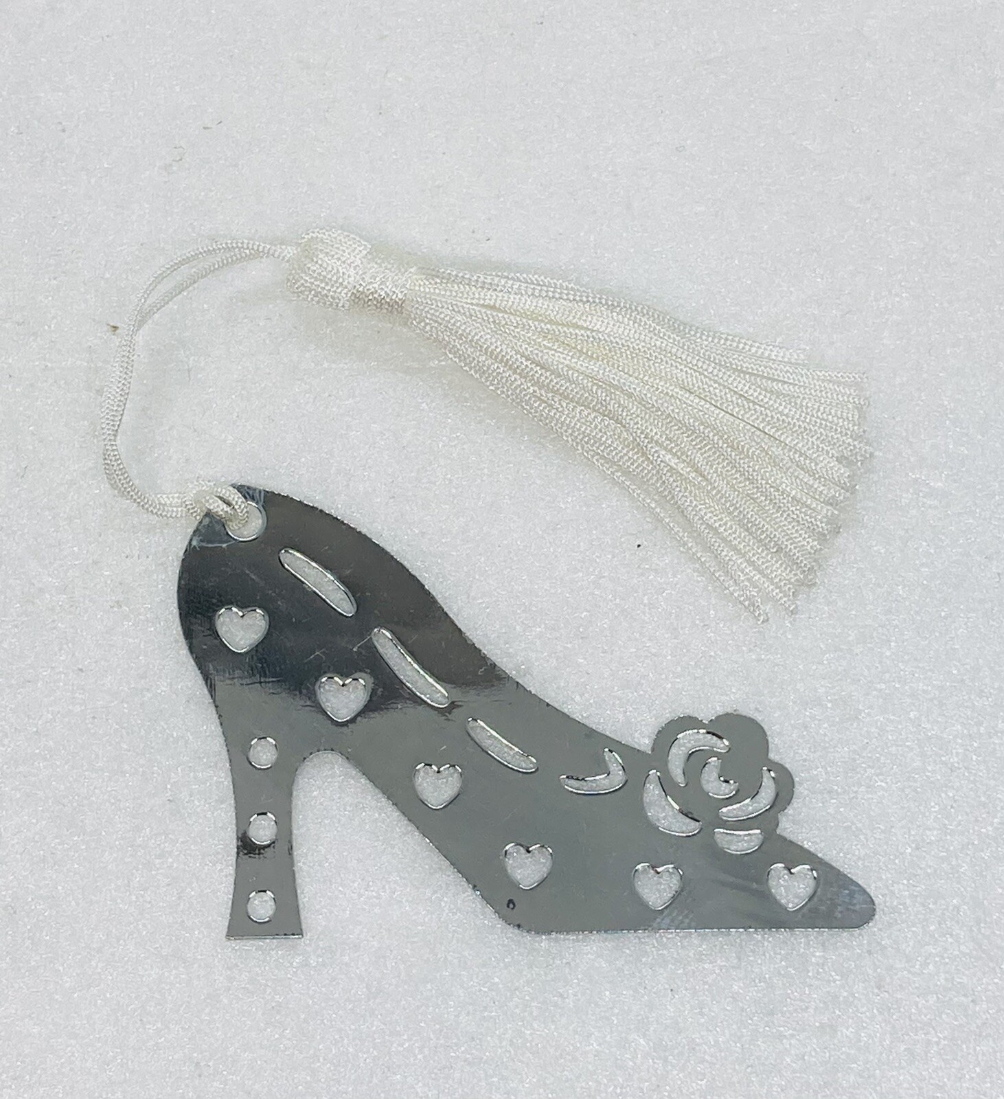 Vintage High Heels Rose Petal Bow Bookmark Metal White Tassel C3 | eBay