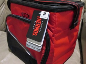 black and red cooler